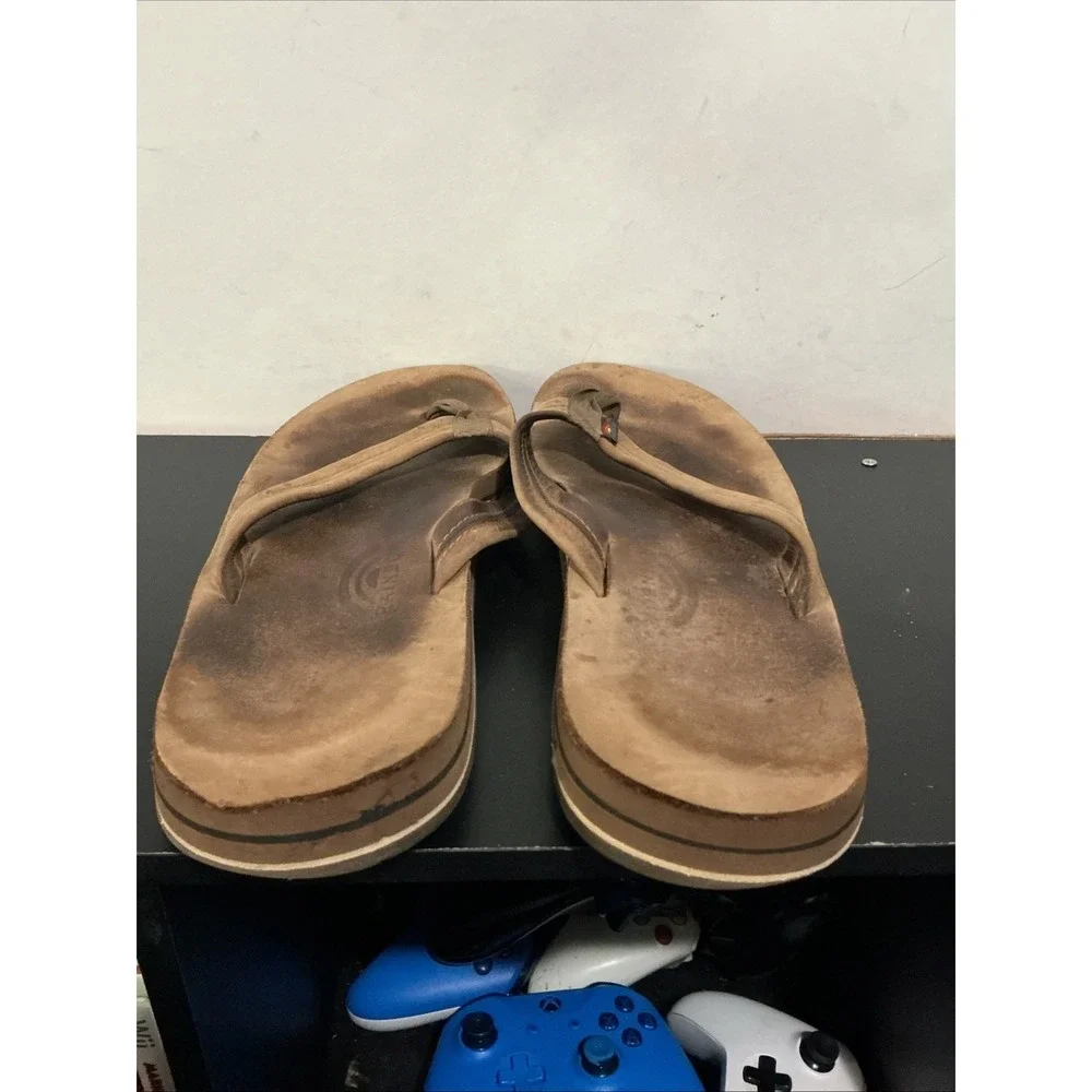 Men's Rainbow Flip Flops - NO SIZE - Brown 13.5